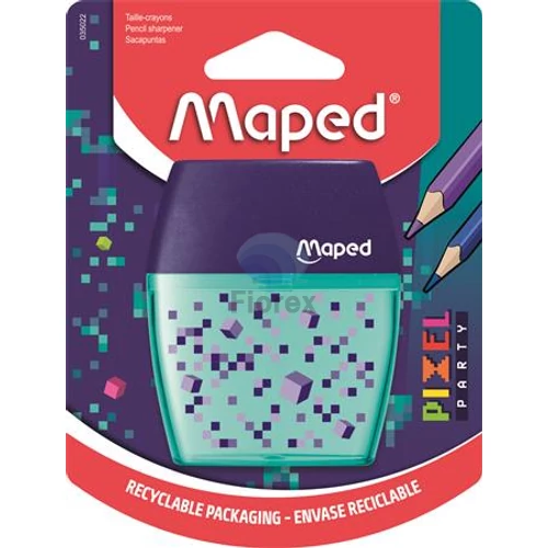 Hegyező, kétlyukú, tartályos, MAPED Pixel Party Shaker