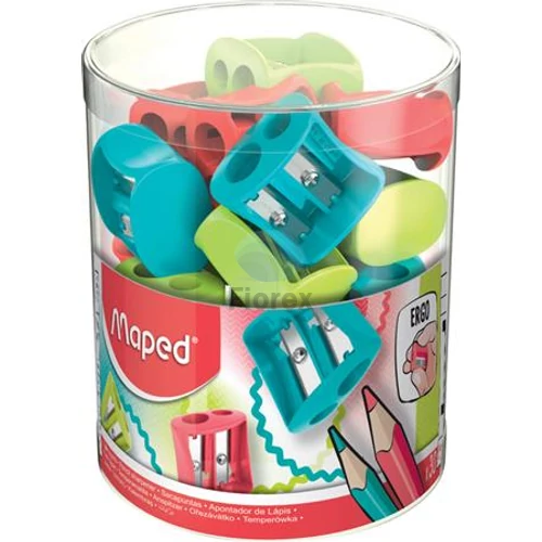 Hegyező display, kétlyukú, MAPED Vivo vegyes színek - 30db Hegyező display, kétlyukú, MAPED Vivo vegyes színek - 30db