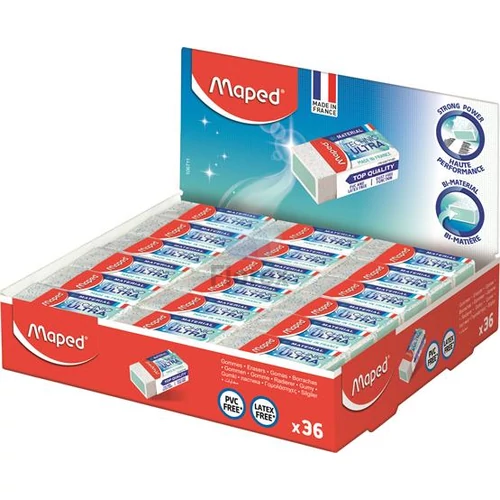 Radír display, papírtokkal, MAPED "Mini Technic Ultra" - 36db