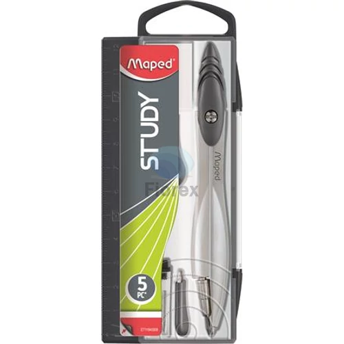 Körző készlet, 5 darabos, MAPED Study SY160, vegyes színek