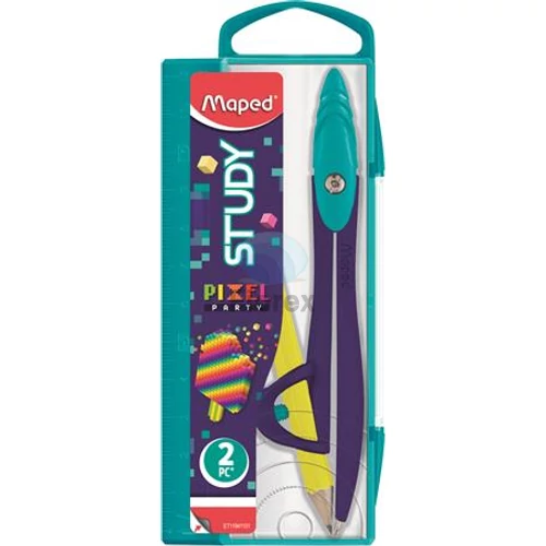 Körző, adapterrel, MAPED Pixel Party Study