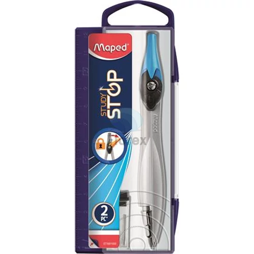 Körző készlet, rögzíthető lábakkal, 2 darabos, MAPED Study Stop