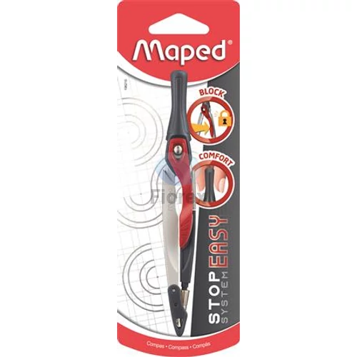 Körző, rögzíthető lábakkal, MAPED Stop System Innovation