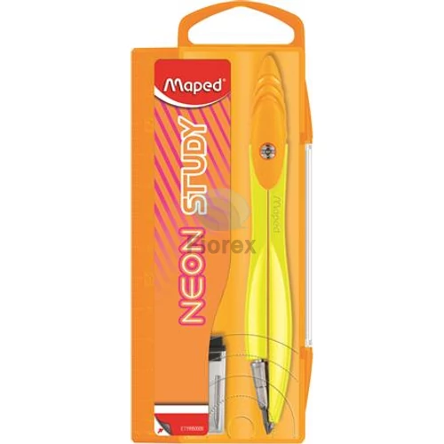 Körző, heggyel, MAPED Study Neon, vegyes színek