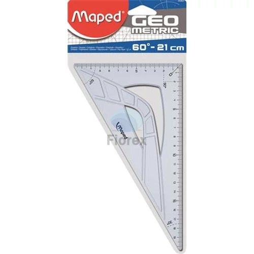 Háromszög vonalzó, műanyag, 60°, 21 cm, MAPED "Geometric"