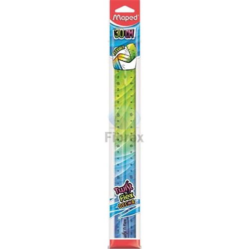 Vonalzó, műanyag, 30 cm, MAPED "Twist`n Flex Decor"