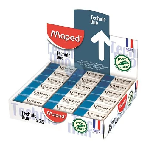 Radír display, kombinált, MAPED "Technic Duo" - 36db