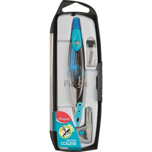 Körző készlet, 3 darabos, MAPED Metal Open, vegyes színek
