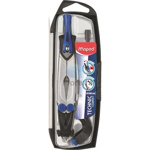 Körző készlet, 4 darabos, MAPED Technic Compact