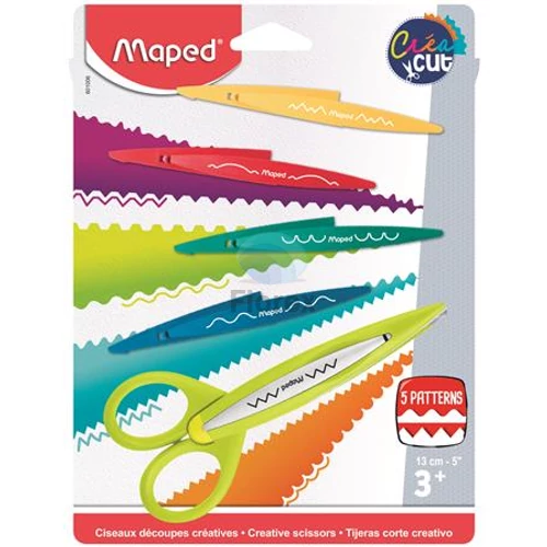 Olló, cikkcakk, MAPED 