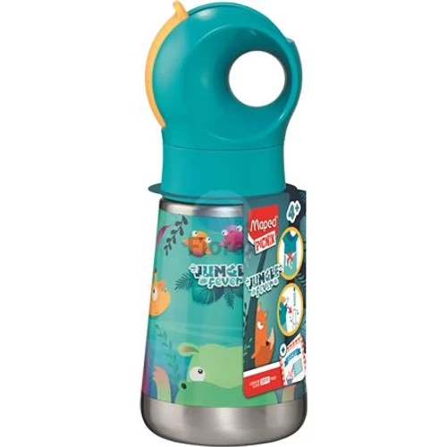 Kulacs, 350 ml, rozsdamentes acél, MAPED PICNIK "Jungle Fever"
