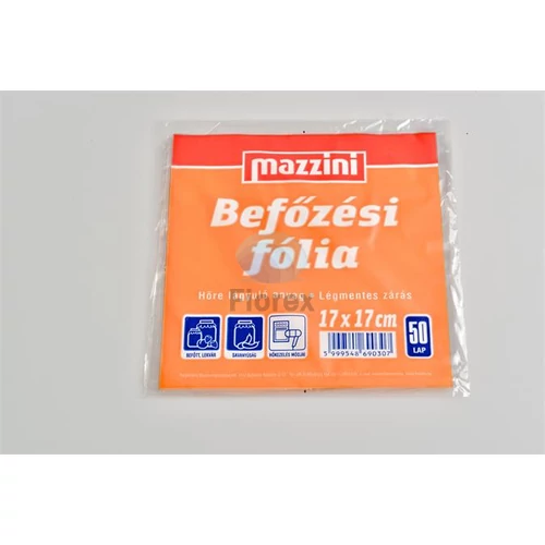 Befőzési fólia, 50 db, 17x17 cm, MAZZINI