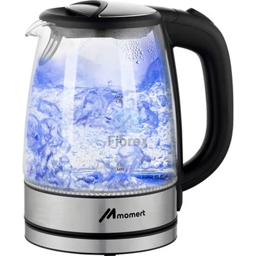 Vízforraló, üvegkannával, 1,7 l,MOMERT