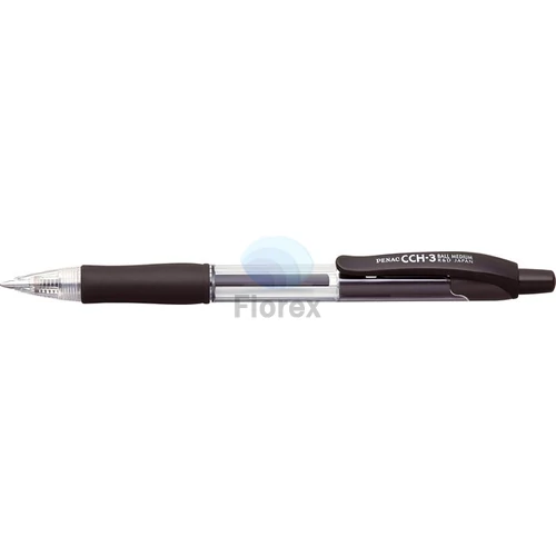 Golyóstoll, 0,7 mm, nyomógombos, PENAC "CCH-3", fekete