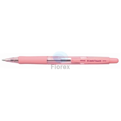 Golyóstoll, 0,7 mm, nyomógombos, rózsaszín tolltest, PENAC "SleekTouch", kék