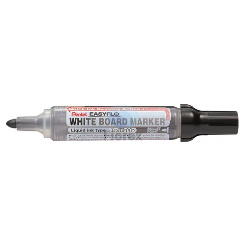 Táblamarker, 6 mm, kúpos hegy, PENTEL "Easyflo", fekete