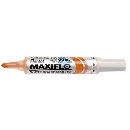 Táblamarker, 2,5 mm, kúpos, PENTEL "Maxiflo MWL5M", narancs