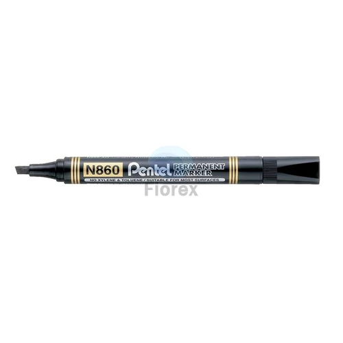 Alkoholos marker, 0,6-4,5 mm, vágott, PENTEL "N860", fekete