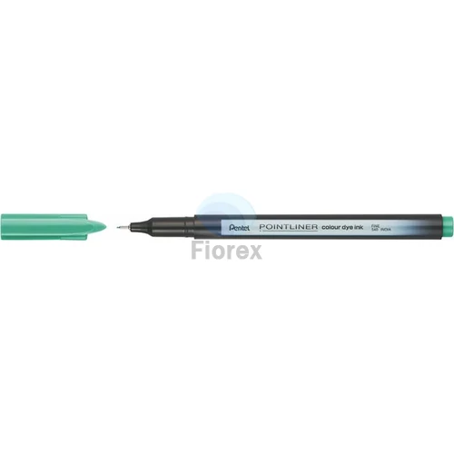 Tűfilc, 0,4 mm, PENTEL Pointliner, tengerzöld