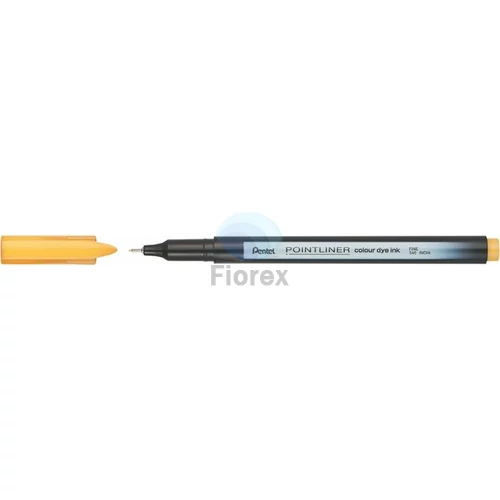 Tűfilc, 0,4 mm, PENTEL Pointliner, okkersárga