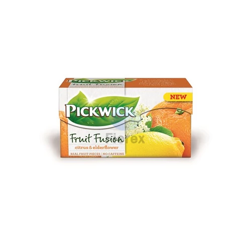 Gyümölcstea, 20x2 g, PICKWICK "Fruit Fusion", citrus-bodza