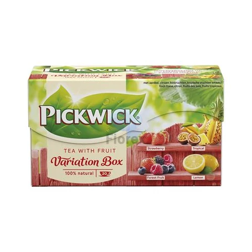 Fekete tea, 20x1,5 g, PICKWICK "Variációk Piros", eper, trópusi gyümölcs, erdei gyümölcs, citrom