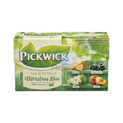 Fekete tea, 20x1,5 g, PICKWICK "Variációk Zöld", narancs, feketeribizli, alma, őszibarack
