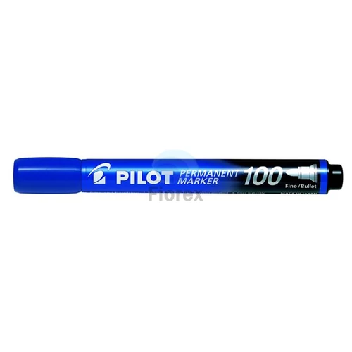 Alkoholos marker, 1 mm, kúpos, PILOT "Permanent Marker 100", kék