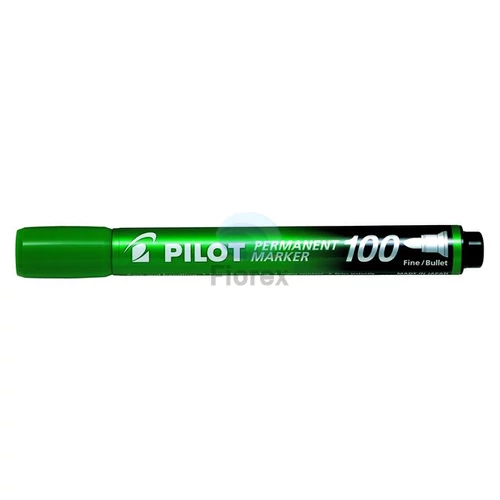 Alkoholos marker, 1 mm, kúpos, PILOT "Permanent Marker 100", zöld
