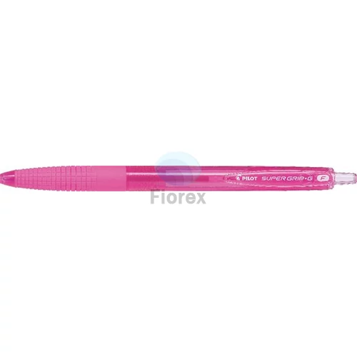 Golyóstoll, 0,22 mm, nyomógombos, PILOT "Super Grip G", rózsaszín