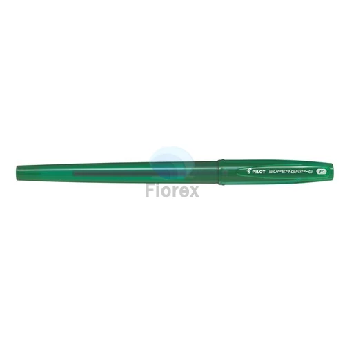 Golyóstoll, 0,22 mm, kupakos, PILOT "Super Grip G", zöld