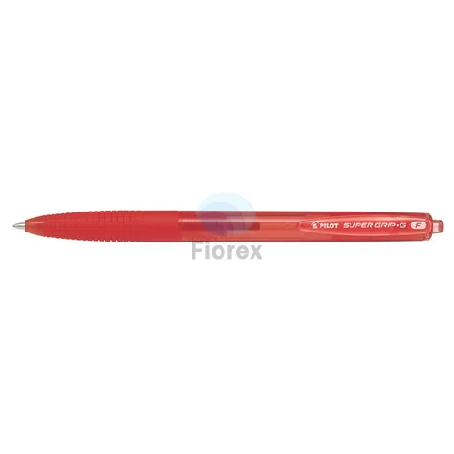Golyóstoll, 0,22 mm, nyomógombos, PILOT "Super Grip G", piros