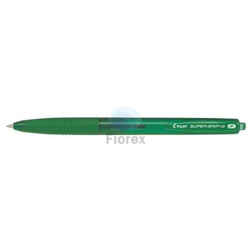 Golyóstoll, 0,22 mm, nyomógombos, PILOT "Super Grip G", zöld