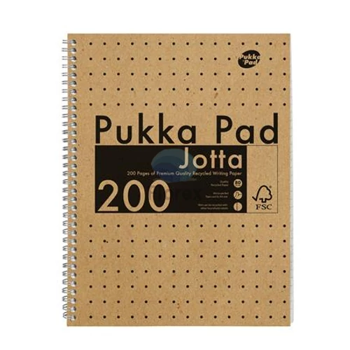 Spirálfüzet, A4, vonalas, 100 lap, PUKKA PAD "Jotta Kraft"