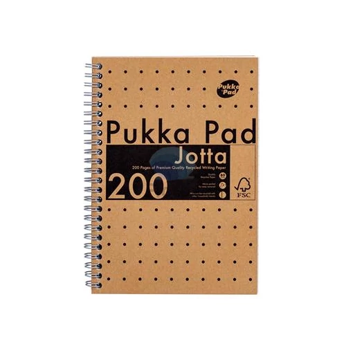 Spirálfüzet, A5, vonalas, 100 lap, PUKKA PAD "Jotta Kraft"