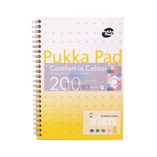 Spirálfüzet, A5, vonalas, 100 lap, PUKKA PAD "Irlen Jotta Gold"
