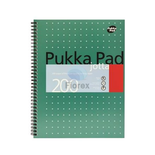 Spirálfüzet, A4+, kockás, 100 lap, PUKKA PAD, "Metallic Jotta"