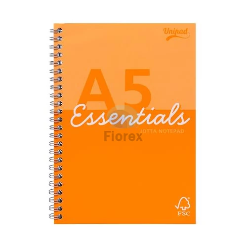 Spirálfüzet, A5, vonalas, 80 lap, PUKKA PAD "Unipad Essentials Jotta", vegyes