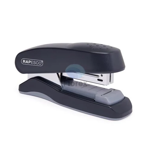 Tűzőgép, 24/6, 26/6, 25 lap, könnyített tűzés, lapos tűzés, RAPESCO "Flat Clinch", fekete
