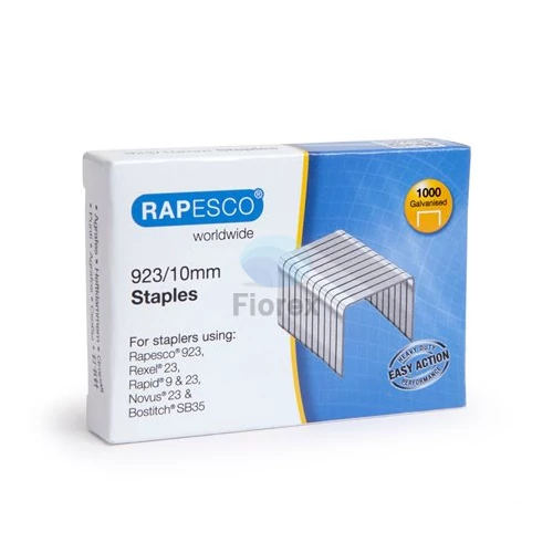 Tűzőkapocs, 923/10, horganyzott, RAPESCO - 1000db