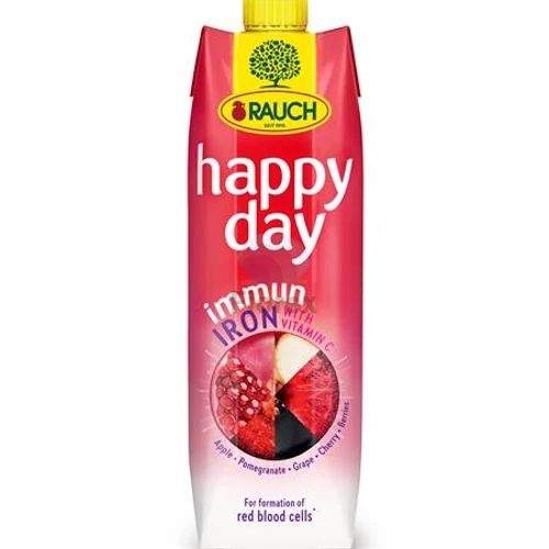 Gyümölcslé, 55%, 1l, RAUCH "Happy day", Immun Iron