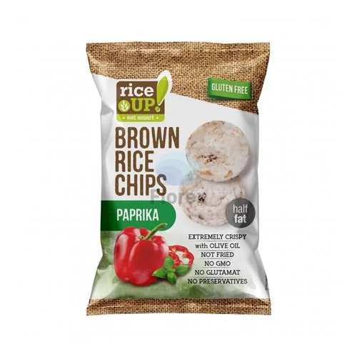 Barnarizs chips, 60 g, RICE UP, paprikás