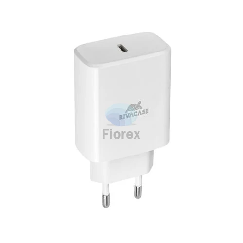 Hálózati töltő, 1xUSB-C, 30W RIVACASE "PS4193", fehér
