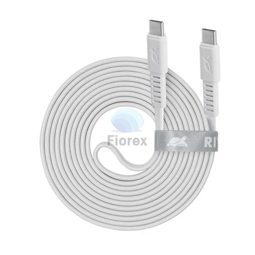 USB kábel, USB-C - USB-C, 2,1 m, RIVACASE "PS6005 W21", fehér