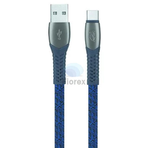 USB kábel, USB - USB-C, 1,2 m, RIVACASE "PS6102", kék