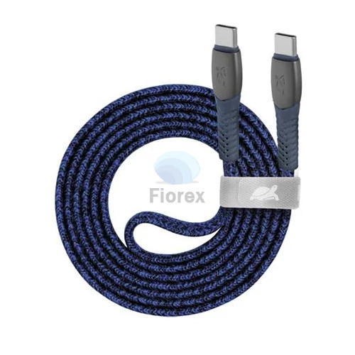 USB kábel, USB-C - USB-C, 1,2 m, RIVACASE "PS6105", kék