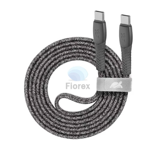 USB kábel, USB-C - USB-C, 1,2 m, RIVACASE "PS6105", szürke