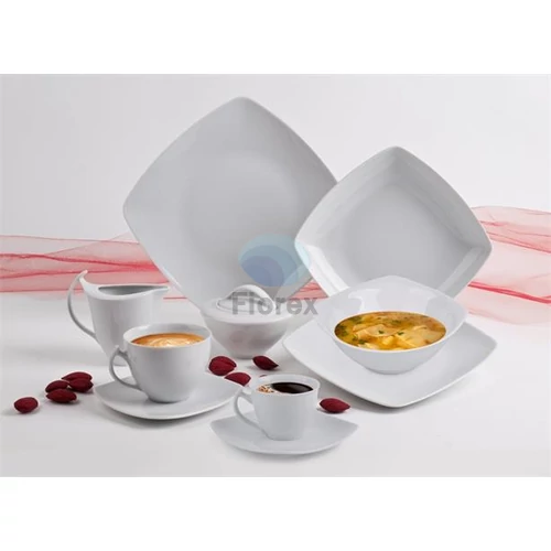 Cukortartó fedővel,ROTBERG, fehér, 30cl, "Quadrate"