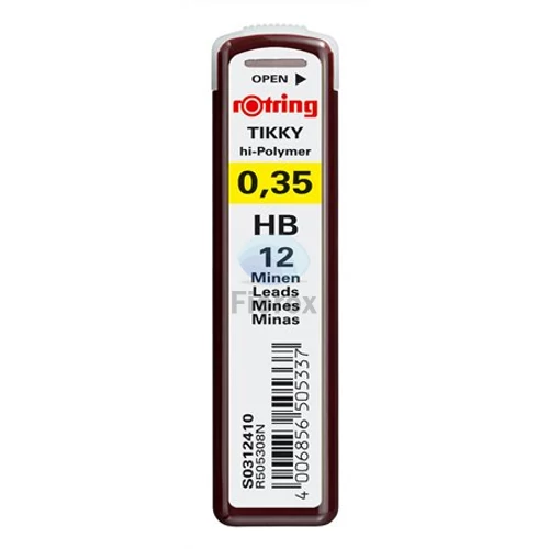 Grafitbél, HB, 0,35 mm, ROTRING - 12db