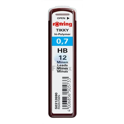 Grafitbél, HB, 0,7 mm, ROTRING - 12db